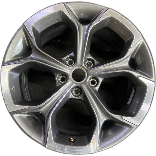 18" MALIBU 19-25 aluminum, 18x8.5, 5 Y spoke Original OEM Wheel Rim - MACHINED - Front View