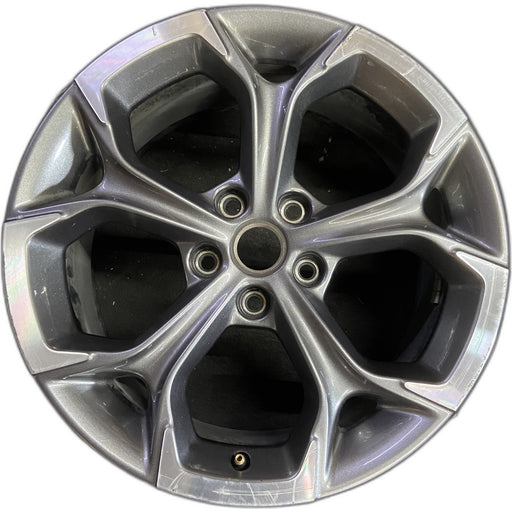 18" MALIBU 19-25 aluminum, 18x8.5, 5 Y spoke Original OEM Wheel Rim - MACHINED - Front View