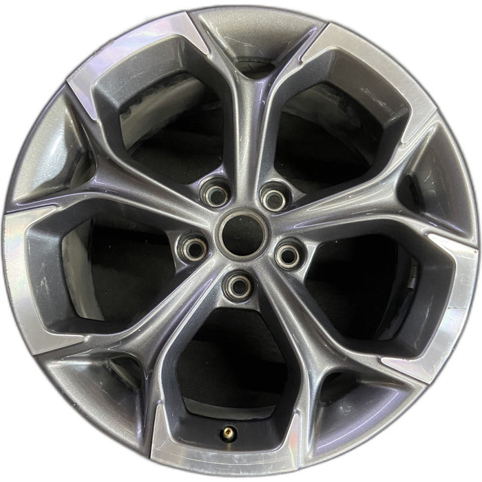 18" MALIBU 19-25 aluminum, 18x8.5, 5 Y spoke Original OEM Wheel Rim - MACHINED - Front View