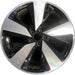 19" AUDI A5 26 19x8, V spoke Original OEM Wheel Rim - MACHINED BLACK - Front View