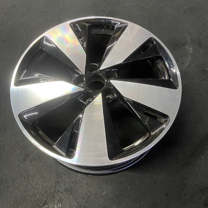 19" AUDI A5 26 19x8, V spoke Original OEM Wheel Rim - MACHINED BLACK - View 8