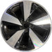 19" AUDI A5 26 19x8, V spoke Original OEM Wheel Rim - MACHINED BLACK - Front View