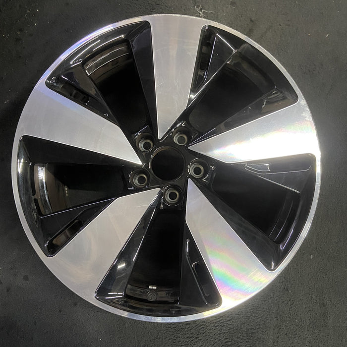 19" AUDI A5 26 19x8, V spoke Original OEM Wheel Rim - MACHINED BLACK - Additional View