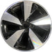 19" AUDI A5 26 19x8, V spoke Original OEM Wheel Rim - MACHINED BLACK - Front View