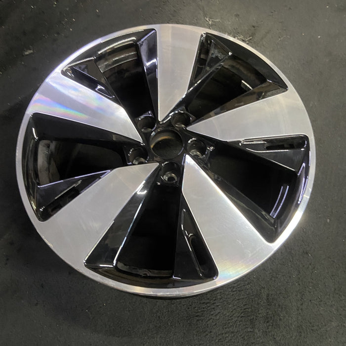 19" AUDI A5 26 19x8, V spoke Original OEM Wheel Rim - MACHINED BLACK - View 7
