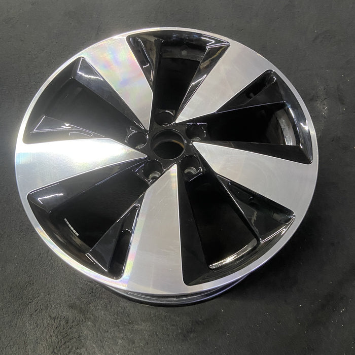 19" AUDI A5 26 19x8, V spoke Original OEM Wheel Rim - MACHINED BLACK - View 8