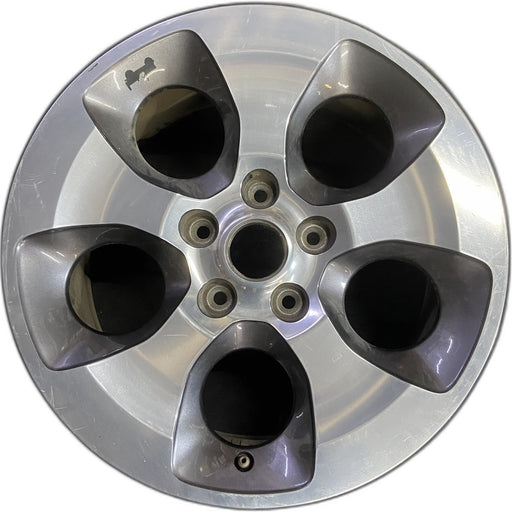 18" WRANGLER 16 18x7.5, 5 hole Original OEM Wheel Rim - POLISHED CHARCOAL - Front View
