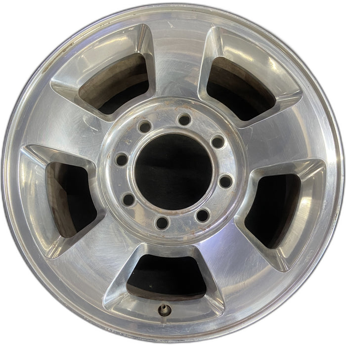 17" DODGE 1500 PICKUP 06 8 lug, , aluminum, Original OEM Wheel Rim - POLISHED - Front View