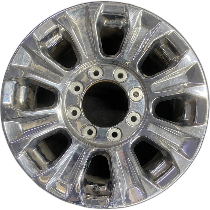 18" FORD F250SD PICKUP 17 18x8 , aluminum, 8 spoke , Original OEM Wheel Rim - - Front View