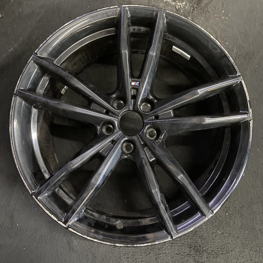 19" BMW 330e 21-23 19x8, , double spoke, Original OEM Wheel Rim - BLACK - Additional View