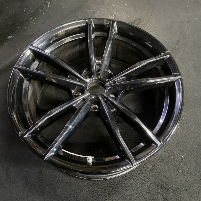 19" BMW 330e 21-23 19x8, , double spoke, Original OEM Wheel Rim - BLACK - View 7