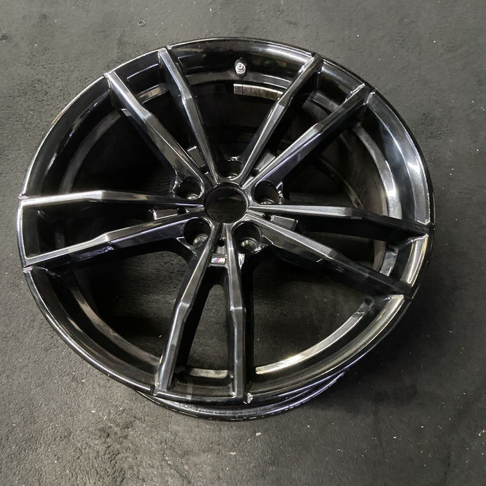 19" BMW 330e 21-23 19x8, , double spoke, Original OEM Wheel Rim - BLACK - View 8