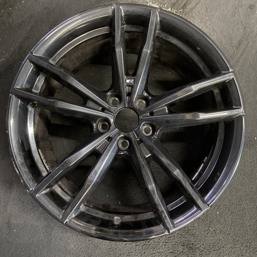 19" BMW 330e 21-22 19x8.5, , double spoke, Original OEM Wheel Rim - BLACK - Additional View