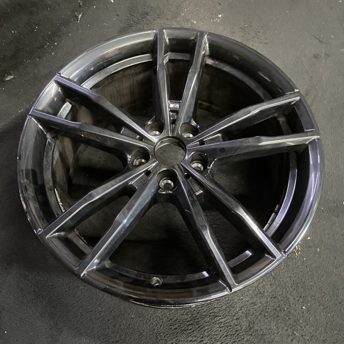 19" BMW 330e 21-22 19x8.5, , double spoke, Original OEM Wheel Rim - BLACK - View 7