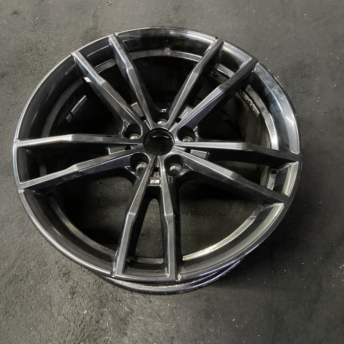 19" BMW 330e 21-22 19x8.5, , double spoke, Original OEM Wheel Rim - BLACK - View 8