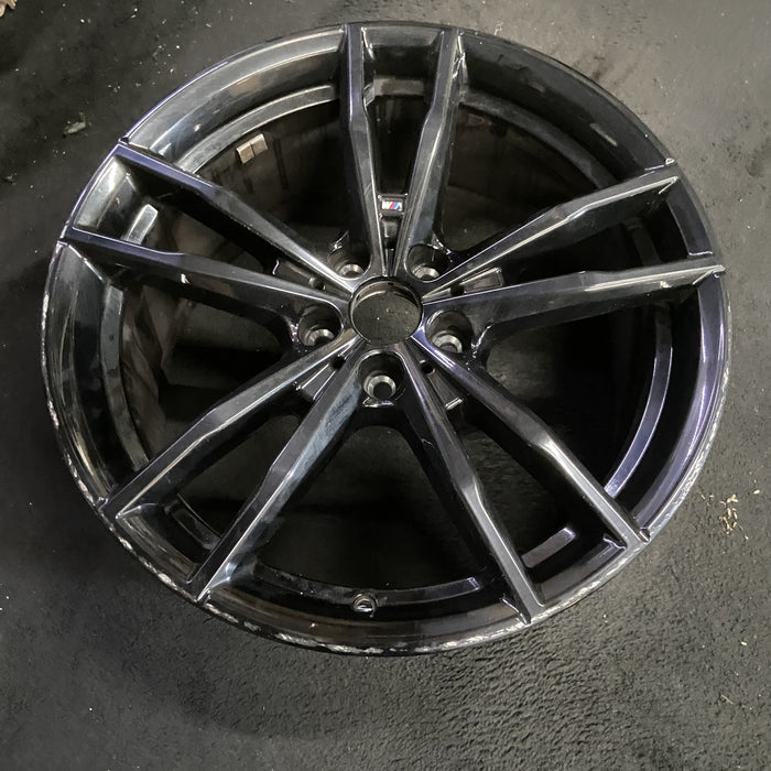 19" BMW 330e 21-22 19x8.5, , double spoke, Original OEM Wheel Rim - BLACK - View 7