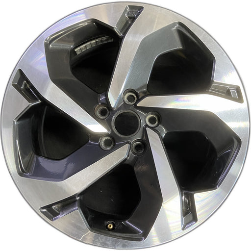 18" FORESTER 22 18x7 , , J spoke Original OEM Wheel Rim - MACHINED CHARCOAL - Front View