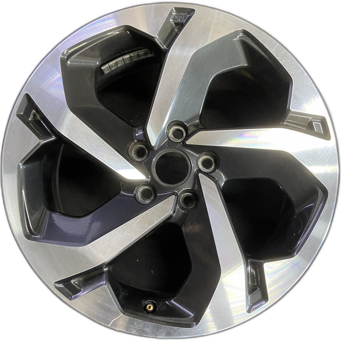 18" FORESTER 22 18x7 , , J spoke Original OEM Wheel Rim - MACHINED CHARCOAL - Front View