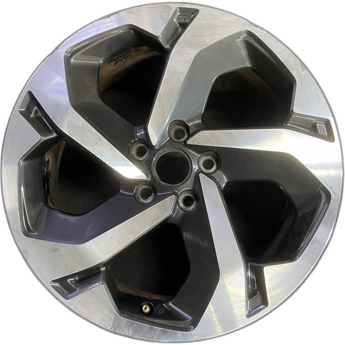 18" FORESTER 22 18x7 , , J spoke Original OEM Wheel Rim - MACHINED CHARCOAL - Front View