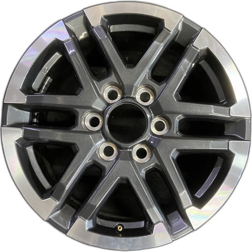 18" TACOMA 24-26 18x7.5, 6 Y spoke Original OEM Wheel Rim - MACHINED CHARCOAL - Front View