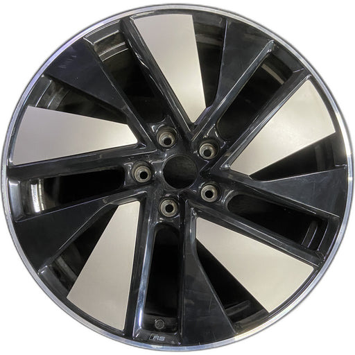 21" E-TRON GT 23-24 21x9.5 Original OEM Wheel Rim - BLACK SILVER - Front View
