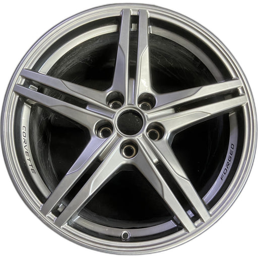 20" CORVETTE 23-26 rear, 20x11, 10 single spoke, satin graphite Original OEM - Front View
