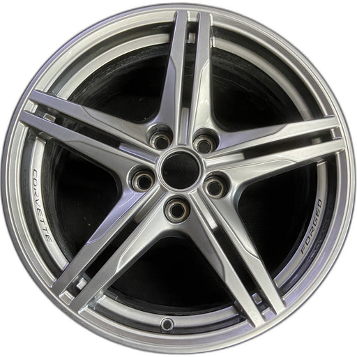19" CORVETTE 23-24 front, 19x8.5, 10 single spoke, satin graphite Original OEM - Front View