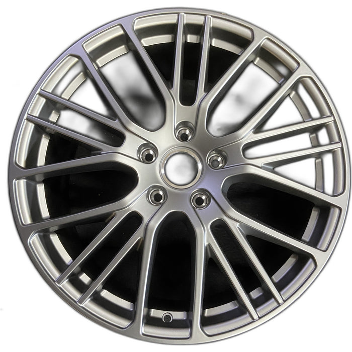 21" PORSCHE PANAMERA 21-23 , 21x9.5, 10 spoke, V spoke, Original OEM Wheel Rim - - Front View