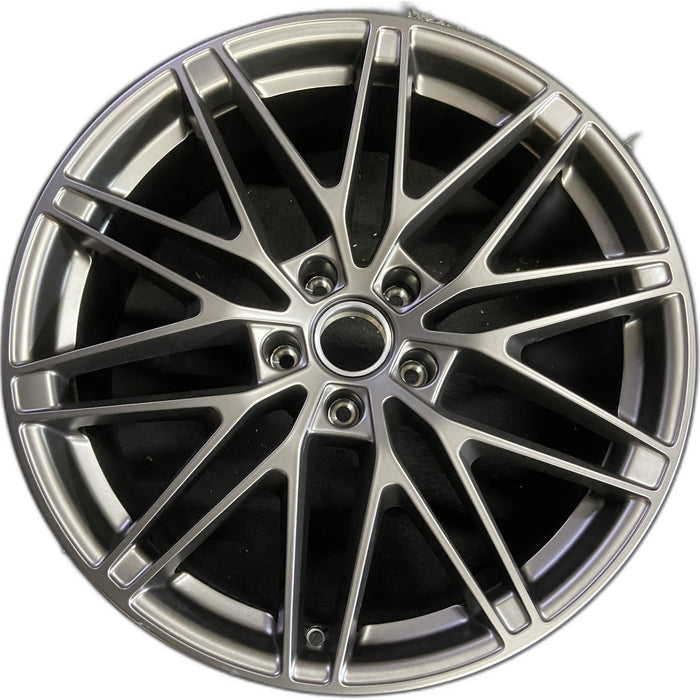 22" MACAN EV 25-26 22x9, 10 spoke, , Original OEM Wheel Rim - CHARCOAL - Front View