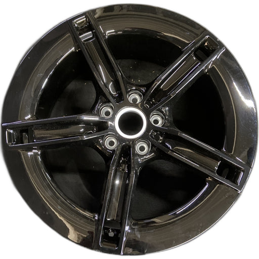 21" PORSCHE TAYCAN 25-26 21x9.5, 5 spoke, straight spoke, Original OEM Wheel - Front View
