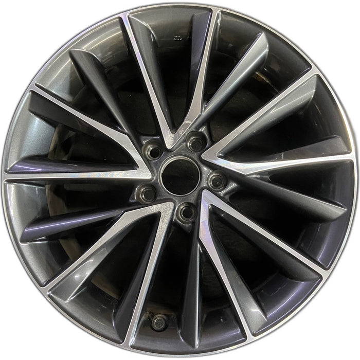 18" NX250 22-25 18x7.5 Original OEM Wheel Rim - MACHINED CHARCOAL - Front View