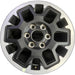 17" TACOMA 24 17x7.5 , with outer lip Original OEM Wheel Rim - MACHINED BLACK - Front View