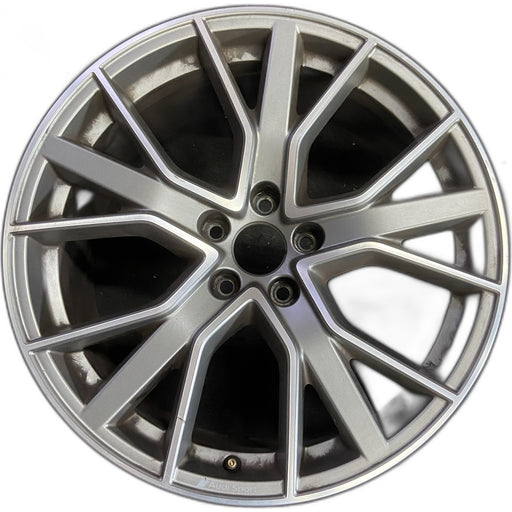 19" AUDI A4 19-22 19x8.5 , 15 spoke Original OEM Wheel Rim - MACHINED GREY - Front View