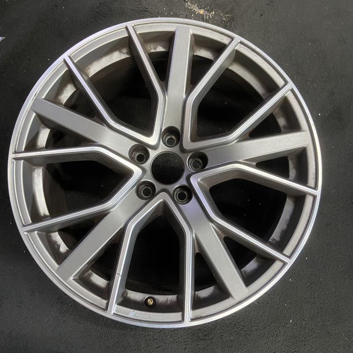 19" AUDI A4 19-22 19x8.5 , 15 spoke Original OEM Wheel Rim - MACHINED GREY - Additional View