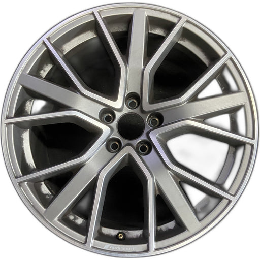 19" AUDI A4 19-22 19x8.5 , 15 spoke Original OEM Wheel Rim - MACHINED GREY - Front View