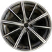 21" AUDI Q7 20-26 21x9.5 , 10 spoke Original OEM Wheel Rim - MACHINED BLACK - Front View