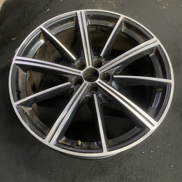 21" AUDI Q7 20-26 21x9.5 , 10 spoke Original OEM Wheel Rim - MACHINED BLACK - View 7