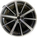21" AUDI Q7 20-26 21x9.5 , 10 spoke Original OEM Wheel Rim - MACHINED BLACK - Front View