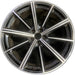 21" AUDI Q7 20-26 21x9.5 , 10 spoke Original OEM Wheel Rim - MACHINED BLACK - Front View