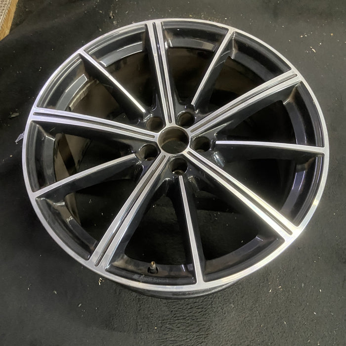 21" AUDI Q7 20-26 21x9.5 , 10 spoke Original OEM Wheel Rim - MACHINED BLACK - View 7