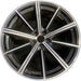 21" AUDI Q7 20-26 21x9.5 , 10 spoke Original OEM Wheel Rim - MACHINED BLACK - Front View