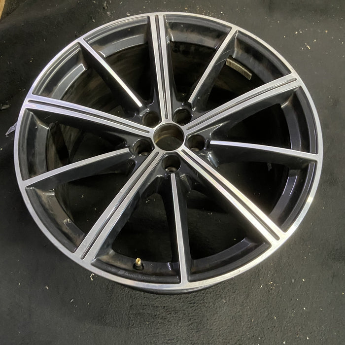 21" AUDI Q7 20-26 21x9.5 , 10 spoke Original OEM Wheel Rim - MACHINED BLACK - View 7
