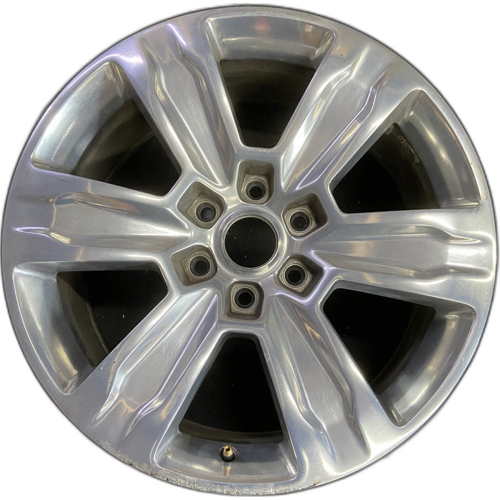 20" FORD F150 PICKUP 15-20 20x8.5, 6 spoke, Original OEM Wheel Rim - POLISHED - Front View