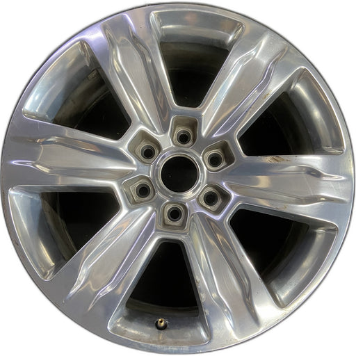 20" FORD F150 PICKUP 15-20 20x8.5, 6 spoke, Original OEM Wheel Rim - POLISHED - Front View