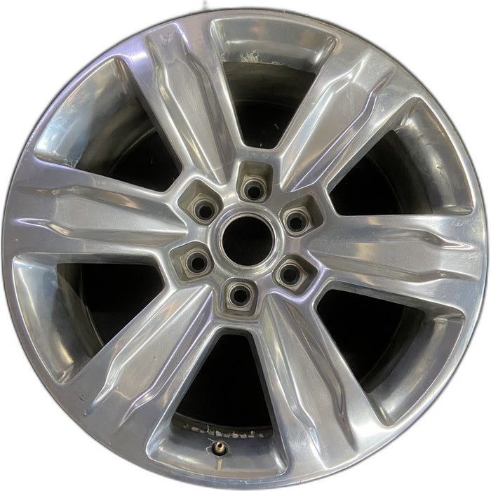 20" FORD F150 PICKUP 15-20 20x8.5, 6 spoke, Original OEM Wheel Rim - POLISHED - Front View