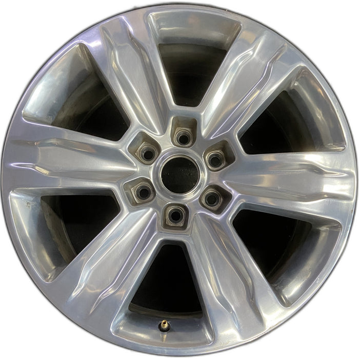 20" FORD F150 PICKUP 15-20 20x8.5, 6 spoke, Original OEM Wheel Rim - POLISHED - Front View
