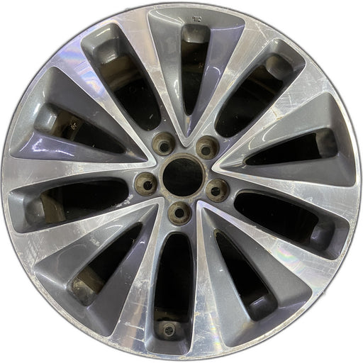 19" MDX 14-16 19x8 , , 10 spoke, w/o Original OEM Wheel Rim - MACHINED GREY - Front View