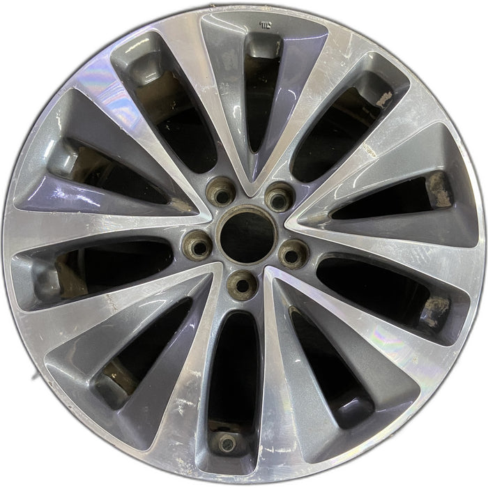 19" MDX 14-16 19x8 , , 10 spoke, w/o Original OEM Wheel Rim - MACHINED GREY - Front View