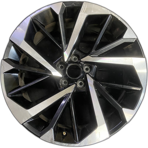 20" OUTLANDER 22-24 20x8, Original OEM Wheel Rim - MACHINED BLACK - Front View