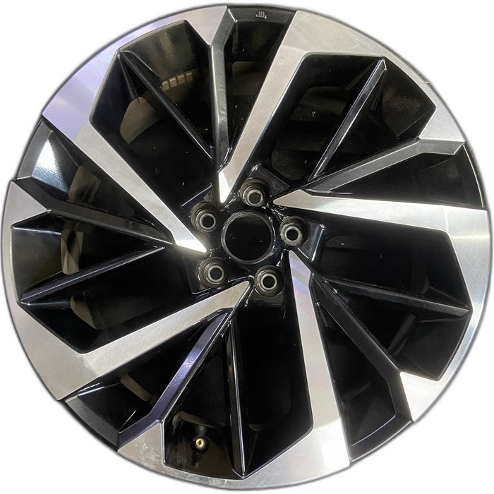 20" OUTLANDER 22-24 20x8, Original OEM Wheel Rim - MACHINED BLACK - Front View